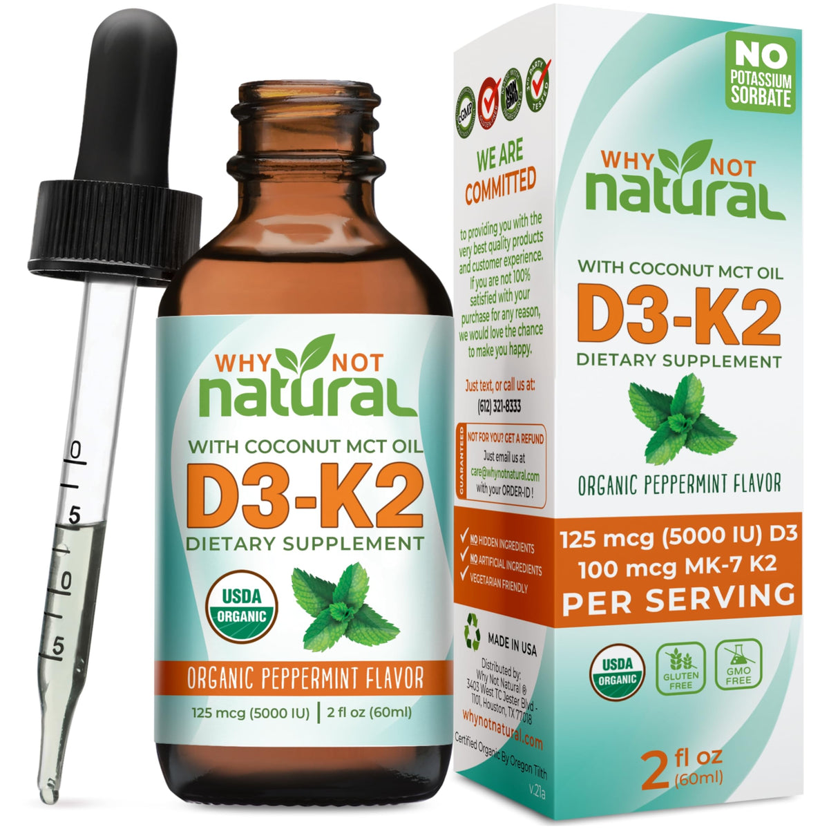Why Not Natural D3 K2 en gouttes : flacon pratique et absorption facilitée.