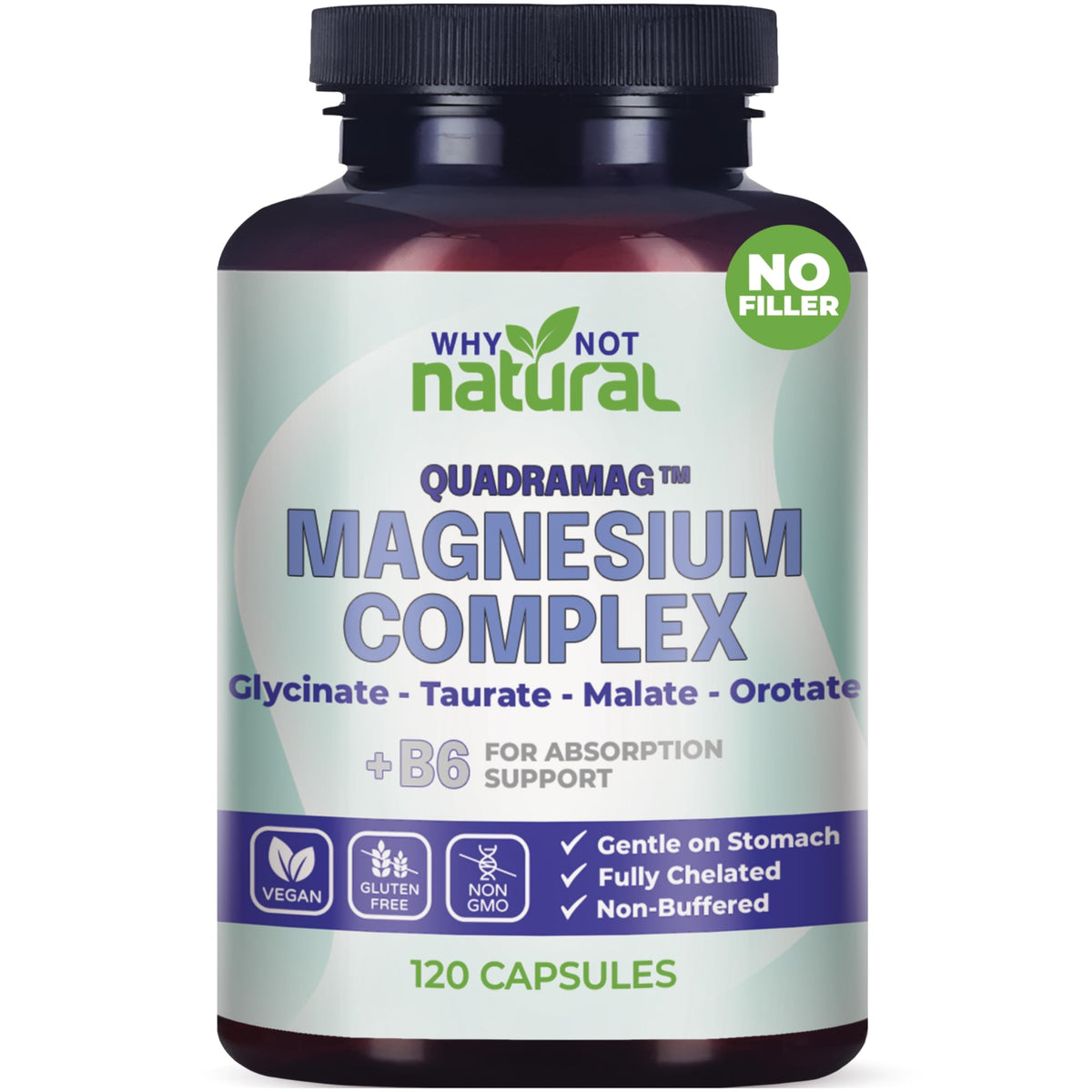 Why Not Natural magnésium 4 en 1 – Bouteille et capsules, détente potentielle
