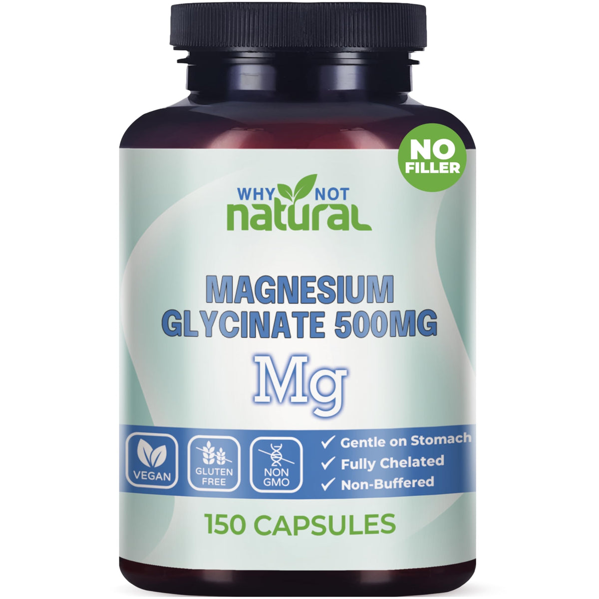 Gélules Why Not Natural Magnésium Glycinate, absorption élevée et usage quotidien.