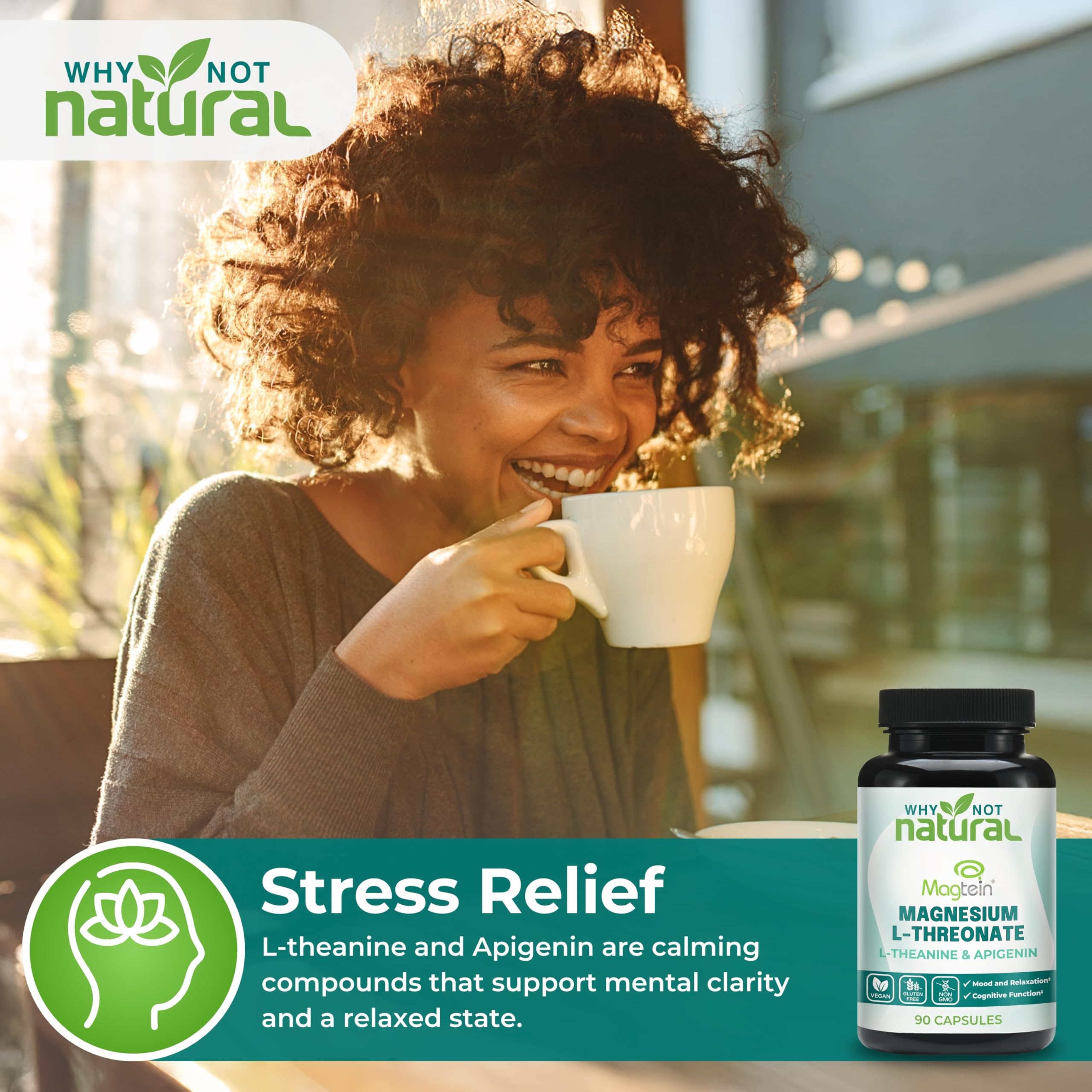 Capsules Magtein en gros plan, prisées pour concentration et relaxation.