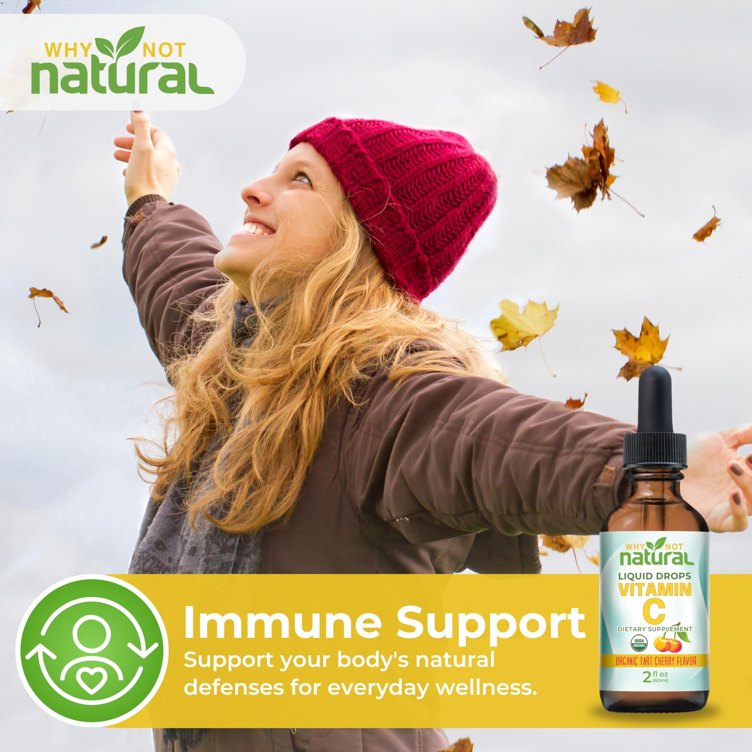 Why Not Natural Vitamine C liquide – cerises acérola pour un goût naturel.