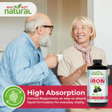Whynotnatural fer liquide flacon gouttes faciles à prendre pour tous