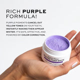 Emballage vegan WHYTE et formulation dentistes, sans produits agressifs.