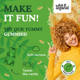 Wild & Organic bouteille 60 gommes pour un approvisionnement sur 30 jours.