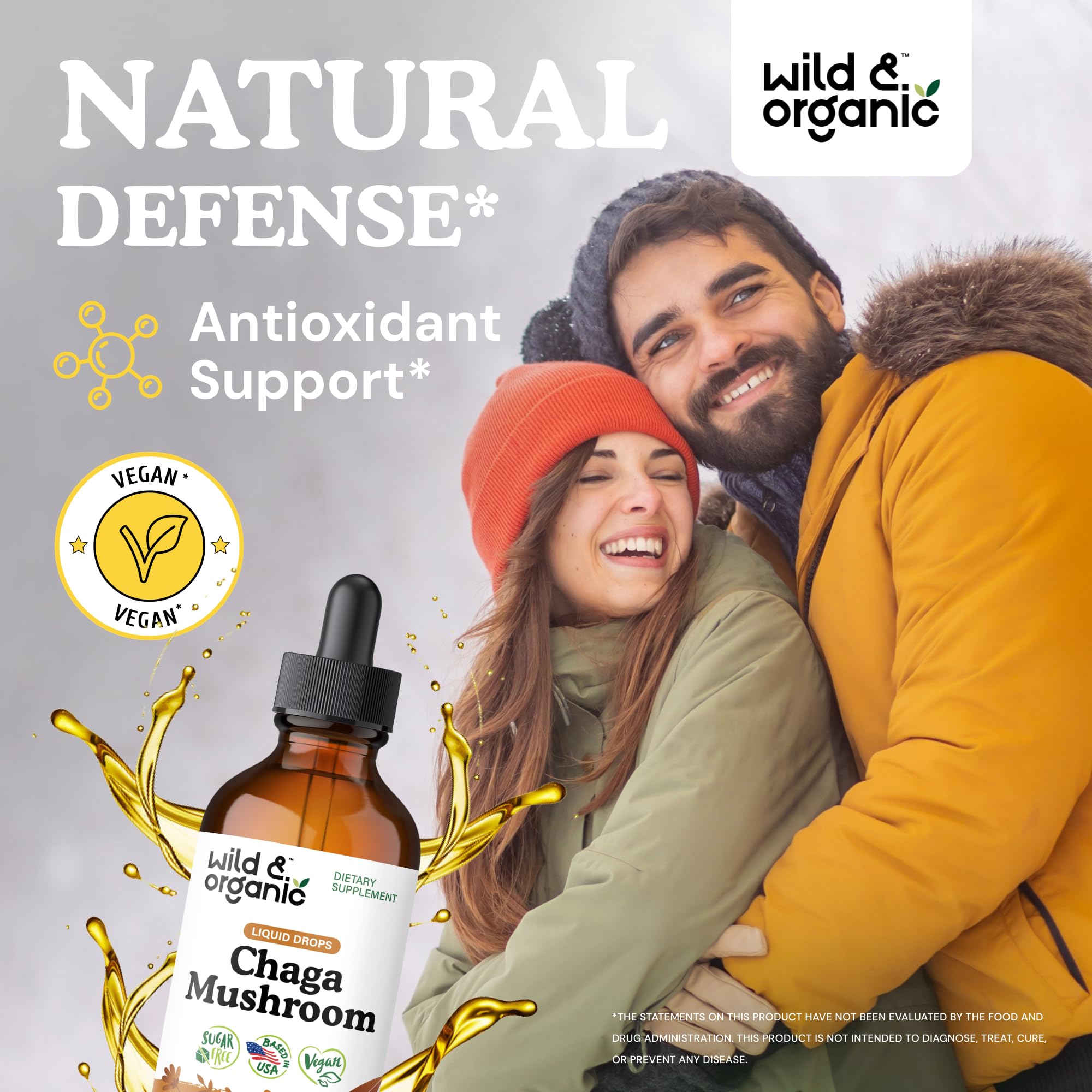 Irispipette de Wild & Organic Chaga Drops pour une administration pratique.