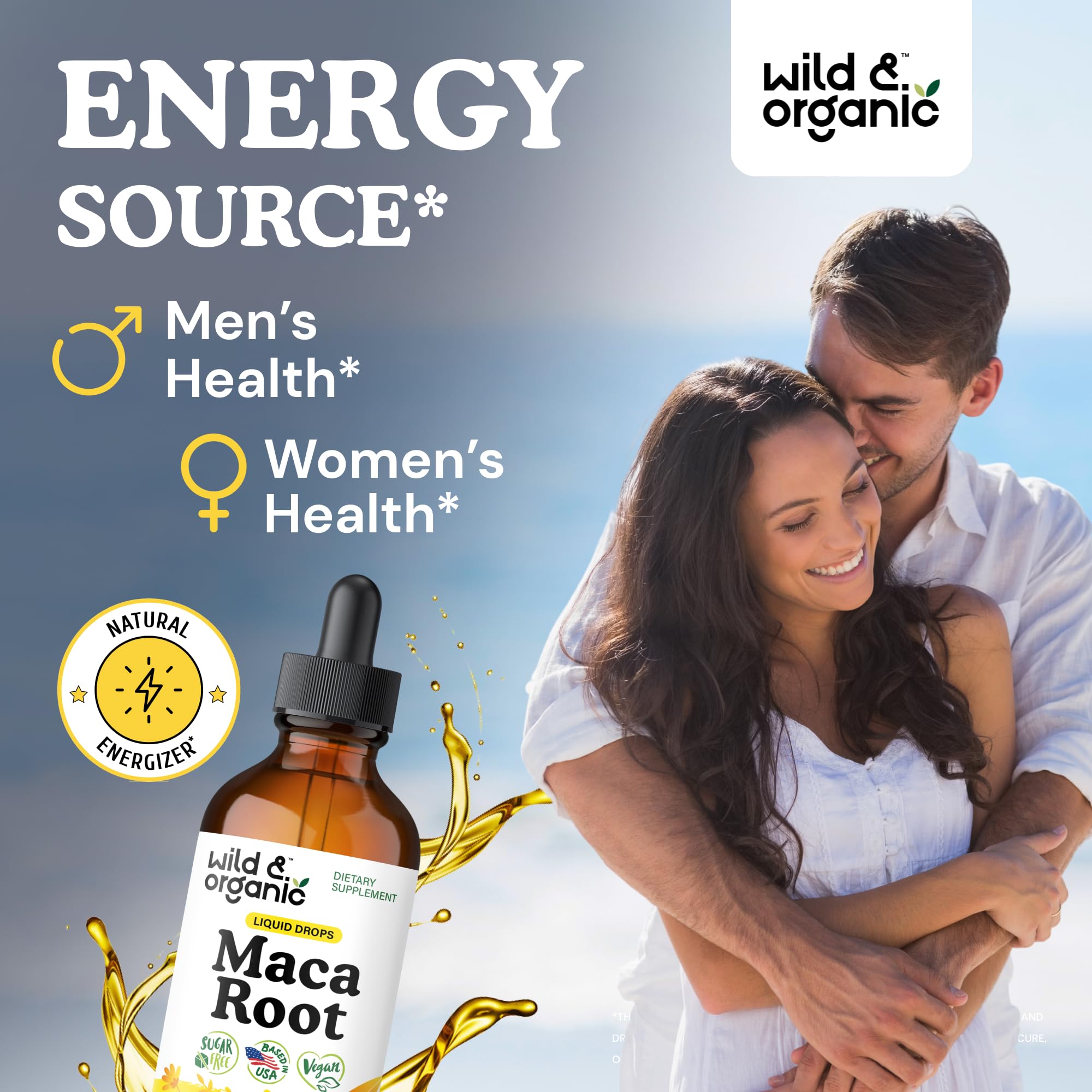 Wild & Organic Maca: compte-gouttes précis pour doser.