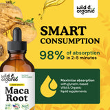 Wild & Organic Maca: saveur naturelle douce sans sucre ajouté.