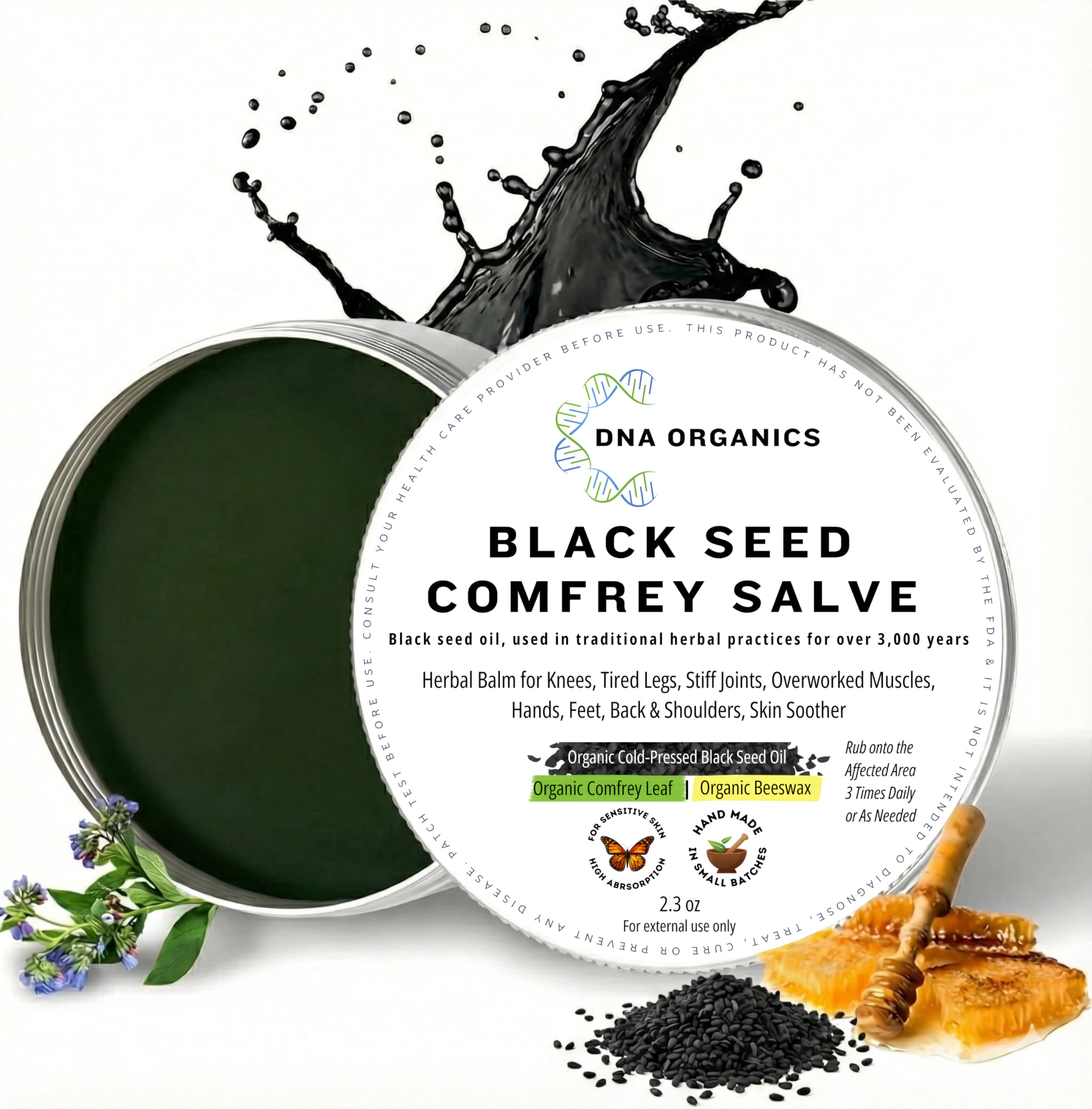 Baume Wild Castle DNA Organics dans son pot, soin des articulations et des muscles.