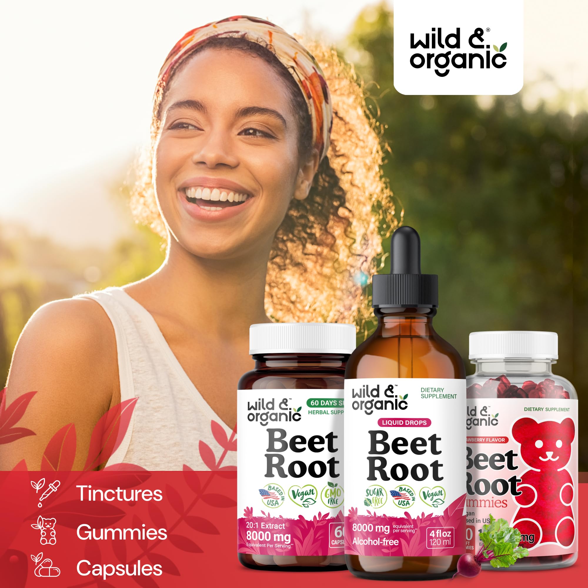 Wild & Organic, racine Betterave Fraîche, source naturelle et fraîche.