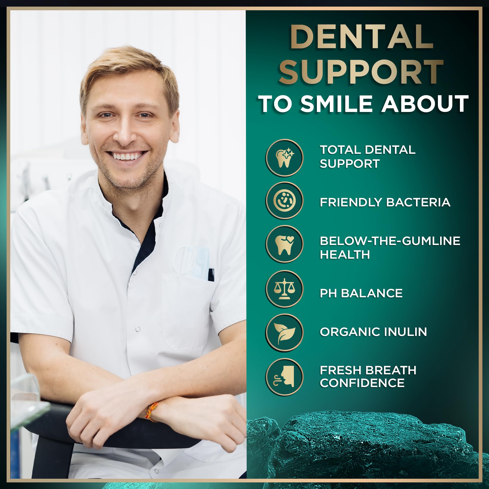 Wild Fuel Dental Probiotics — tablette de 3 milliards CFU pour la santé buccale.