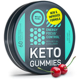 Gommes MCT Wild Fuel cerise dans une bouteille, énergie durable et plaisir gourmand.