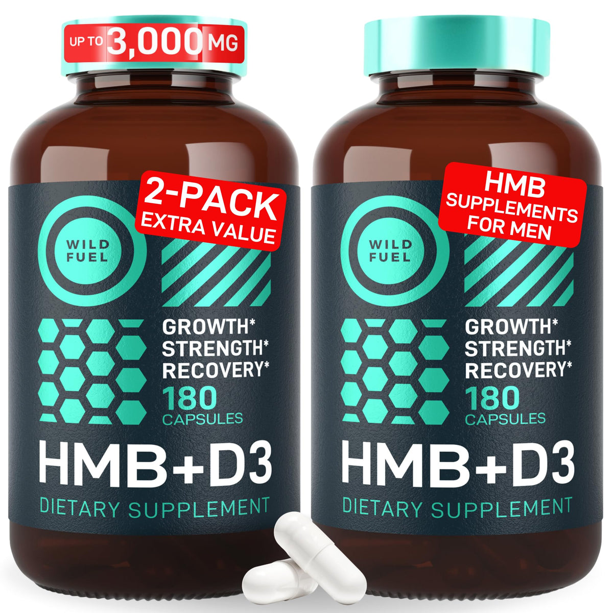 Gélules HMB D3 Wild Fuel dans la boîte, pratique pour l'entraînement.