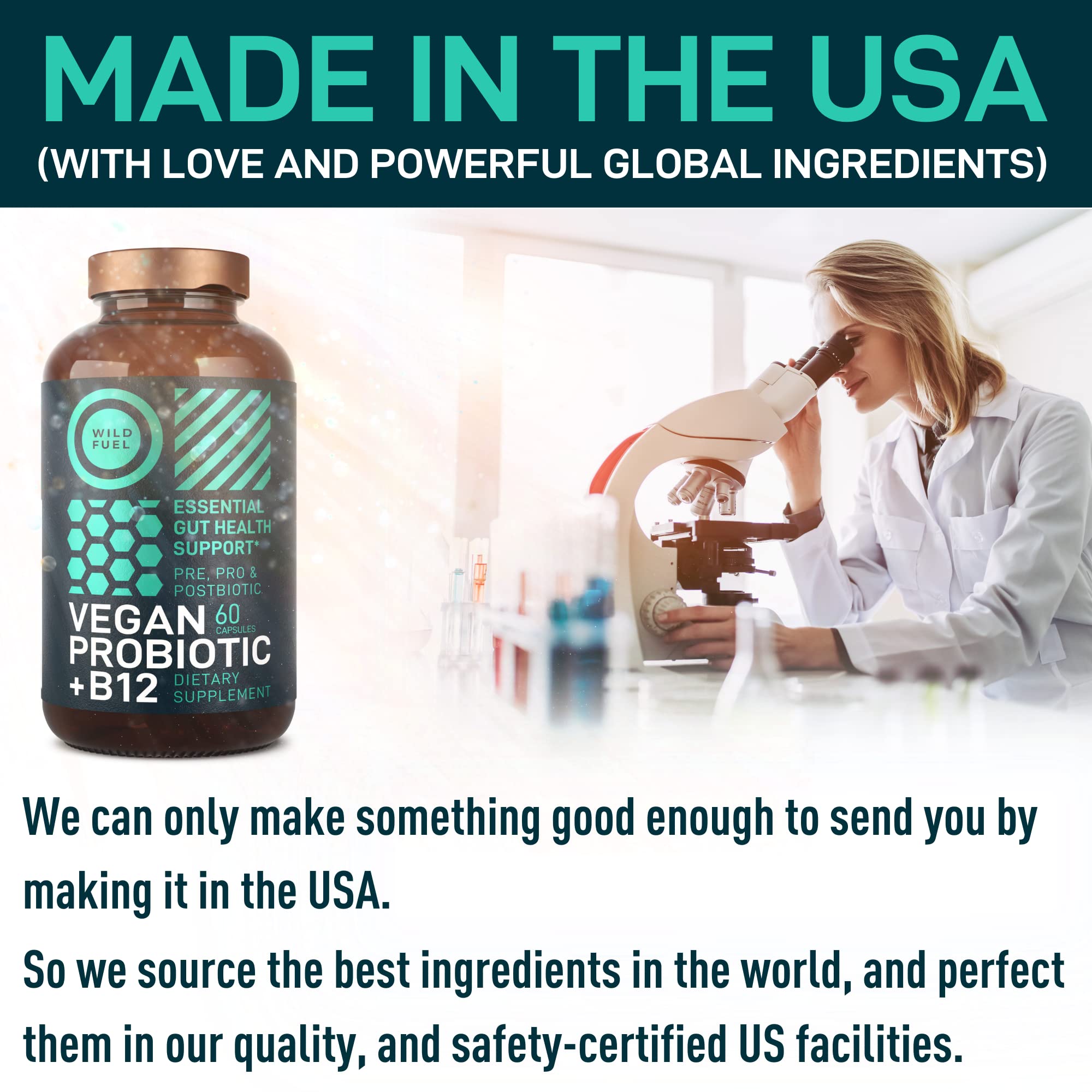 WILD FUEL Probiotic Plus - fabrication USA, sans cruauté animale