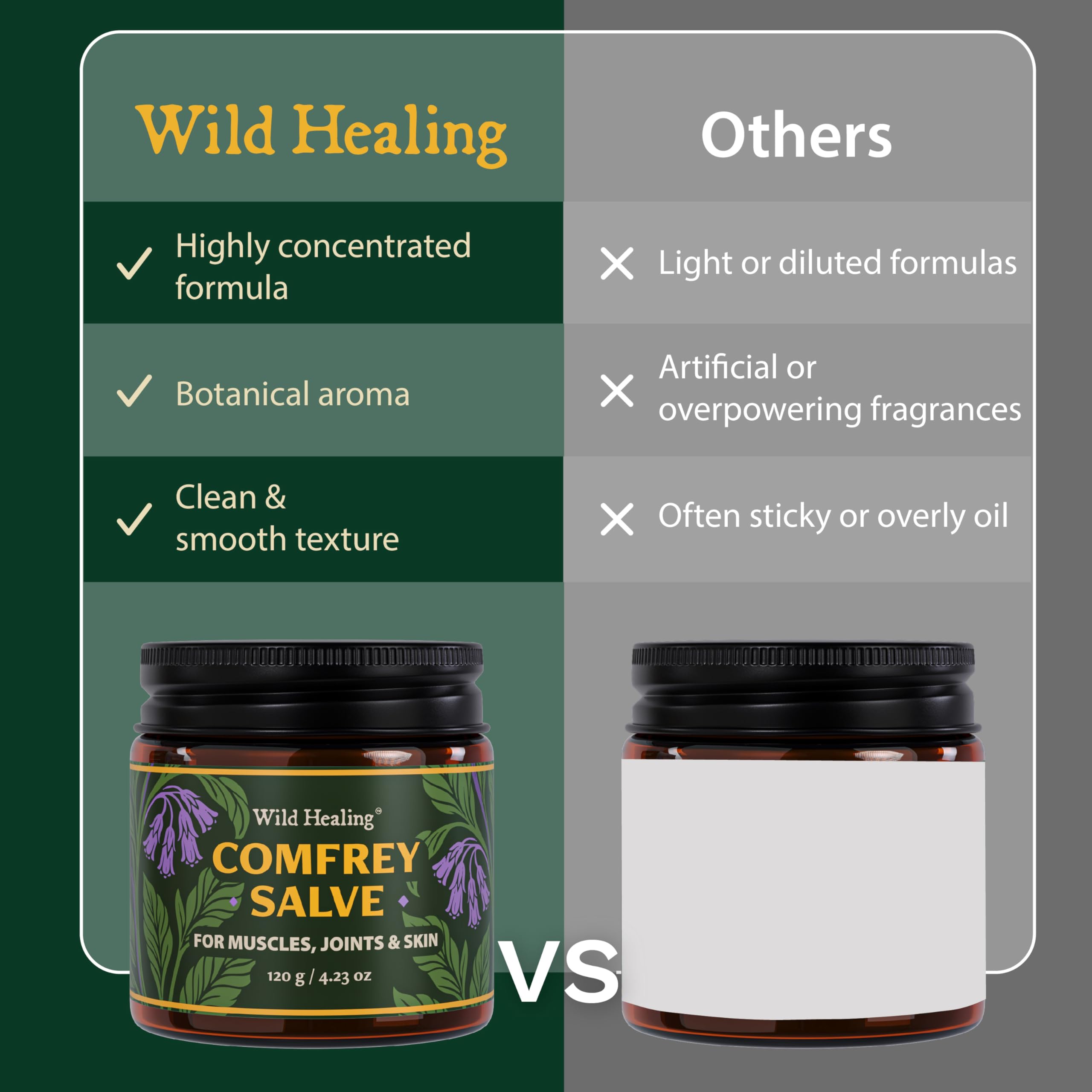 Arnica et MSM présents, Wild Healing favorise le bien-être des muscles
