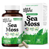 Wild & Organic algue irlandaise en capsules, bouteille prête pour le quotidien.