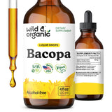 Wild & Organic Bacopa Gouttes: bouteille sombre prête à l’emploi