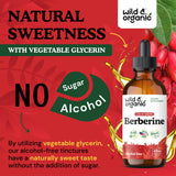 Bouteille Wild & Organic Berberine offrant 168 portions.