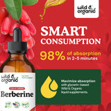 Formule sans alcool Wild & Organic Berberine, glycérine végétale.