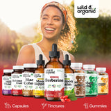 Saveur naturelle sans sucre ajouté des gouttes Wild & Organic Berberine.