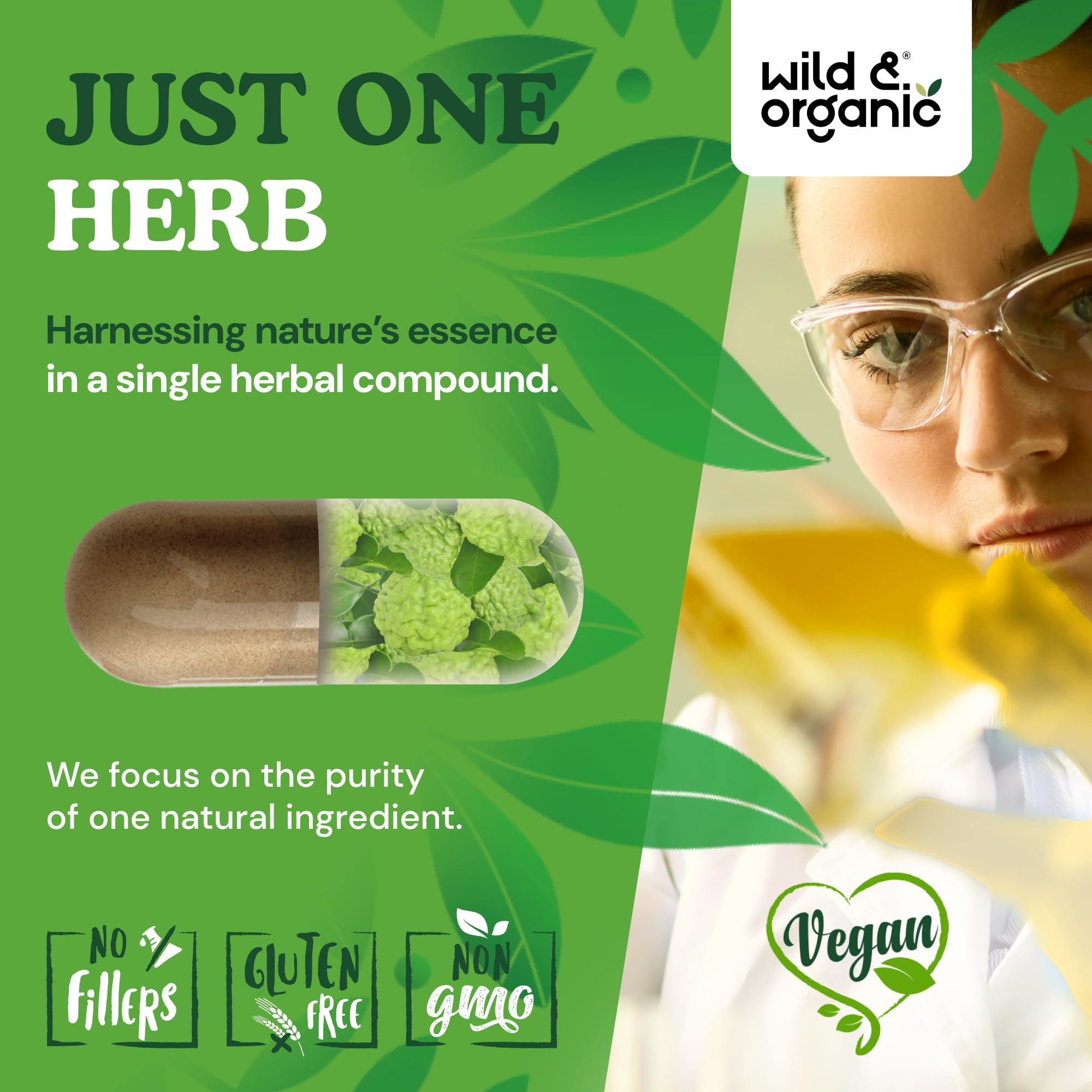 Capsules Wild & Organic Bergamote sans additifs artificiels sur plan de travail.