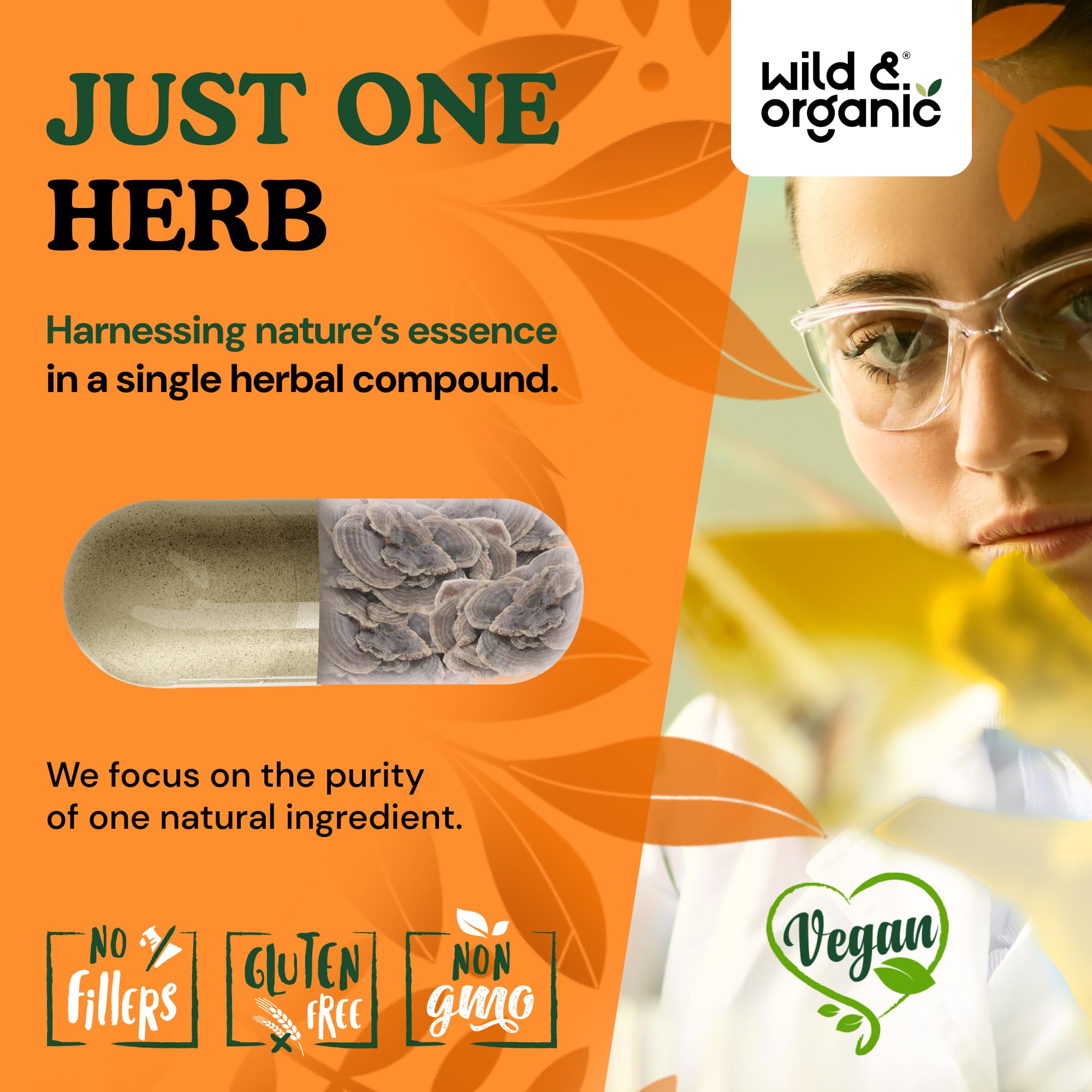 Wild & Organic: flacon de 90 capsules, environ 45 jours d'apport.