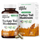 Wild & Organic: bouteille de capsules tramète-versicolore, faciles à prendre.
