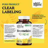 Wild & Organic bromélaïne sans additifs, routine digestive simplifiée.