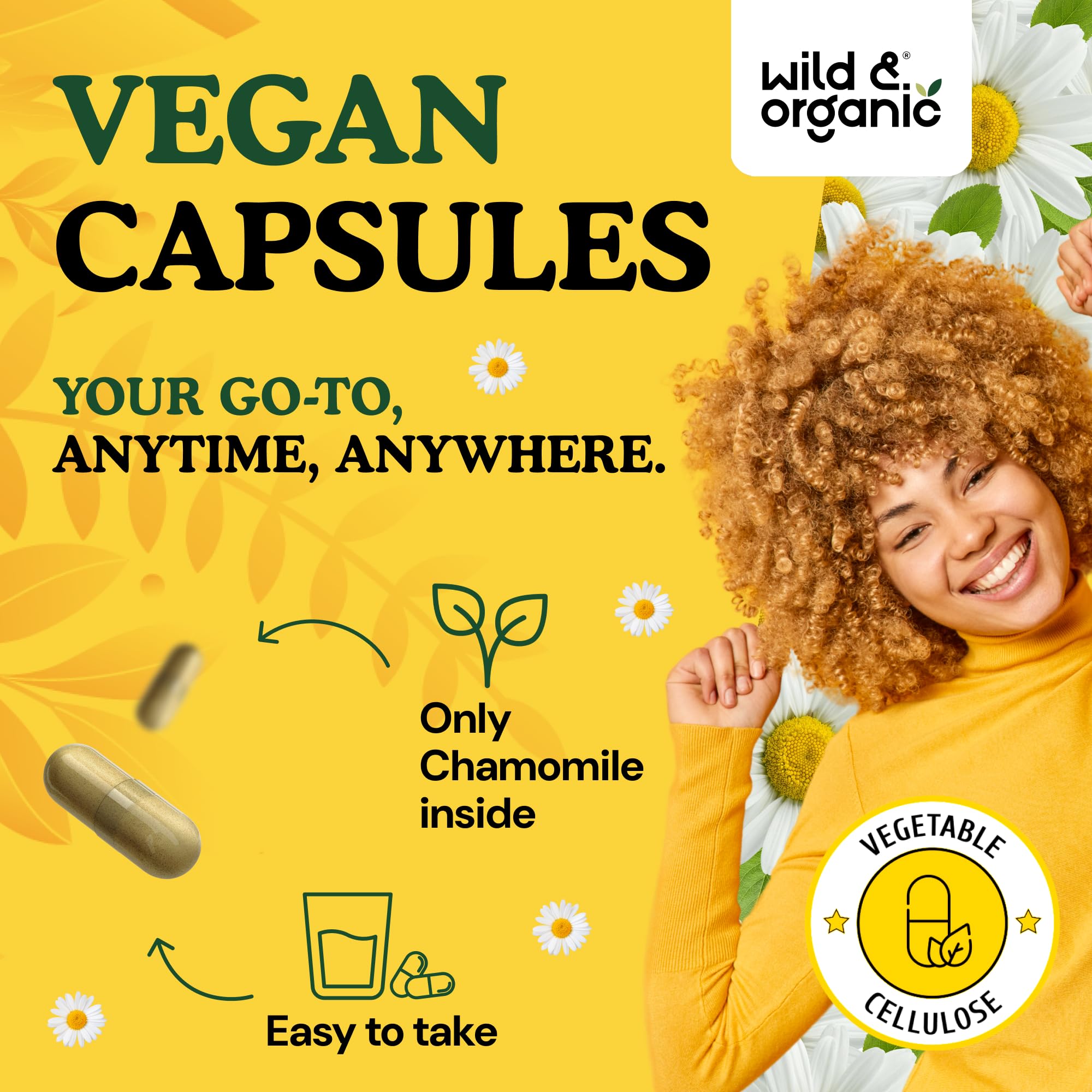 Boîte Wild & Organic camomille: packaging clair et pratique