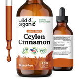 Wild & Organic Cannelle Ceylon teinture – bouteille frontale, format pratique pour usage quotidien