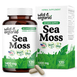 Wild & Organic capsules algues marines : bouteille montrant le complément naturel pour le bien‑être