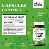 Wild & Organic Gotu Kola — extrait Centella asiatica, profil naturel sans additifs artificiels.