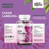 Utilisation quotidienne des gommes Wild & Organic Chardon-Marie, deux par jour.