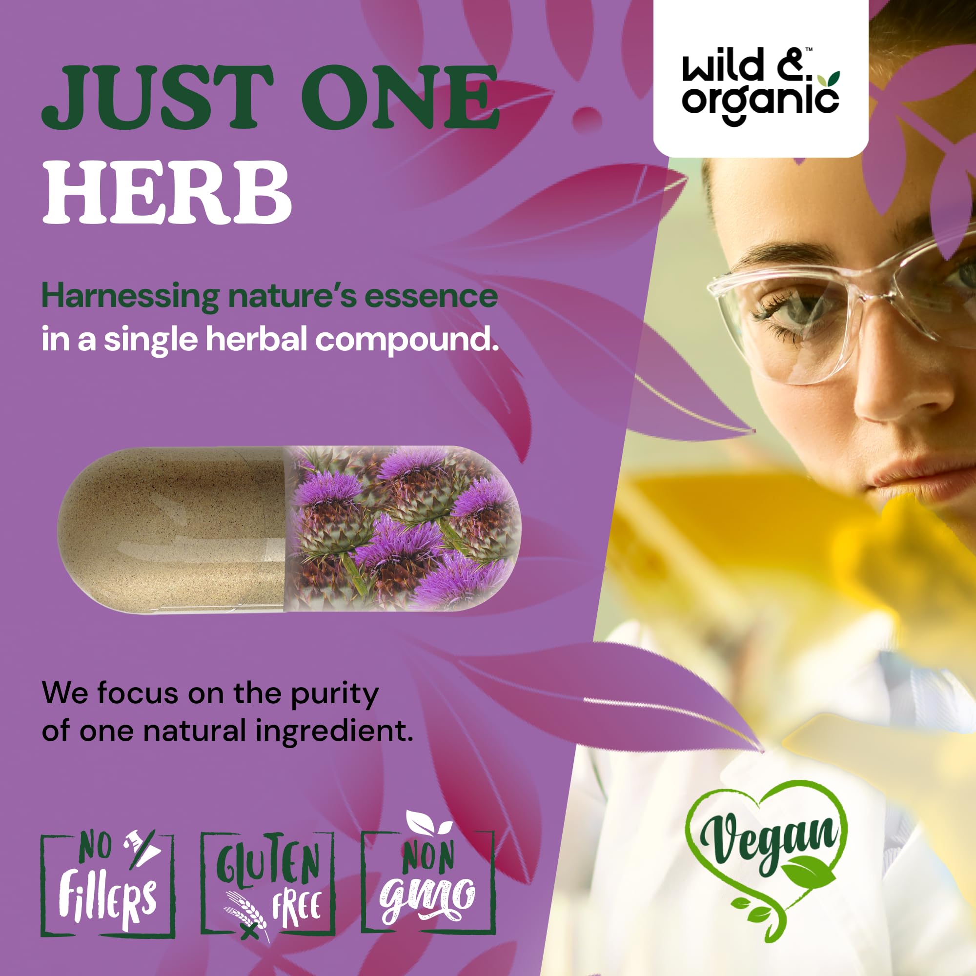 Wild & Organic coque capsule végétale – enveloppe naturelle facilitant la prise.