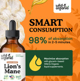 Wild & Organic étiquette mentionnant glycérine végétale comme base sans alcool.