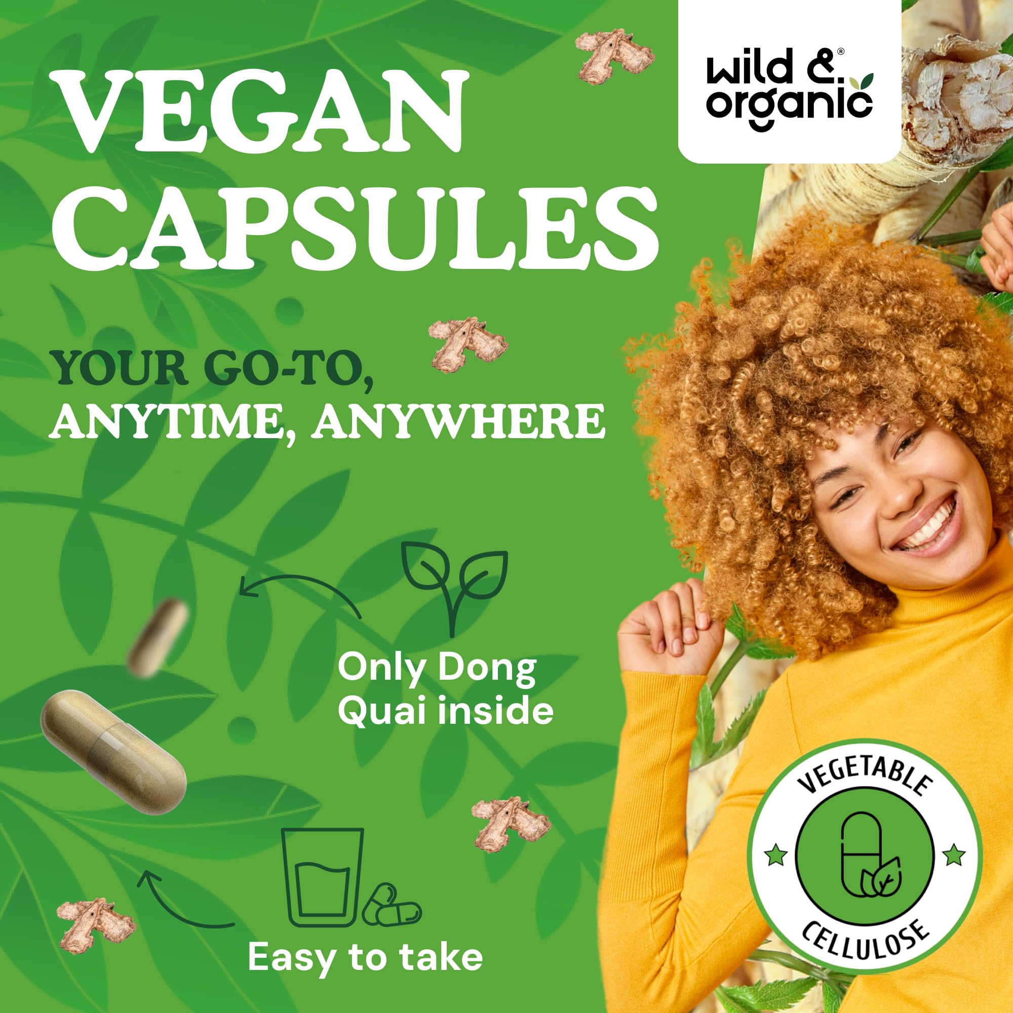Coque végétale des capsules, ingestion facile.
