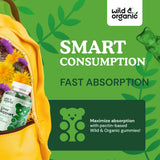 Gommes Wild & Organic, étiquette végan et sans OGM, choix éthique.