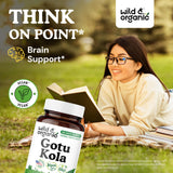 Wild & Organic Gotu Kola — gélules visibles, formulation végan et sans OGM.