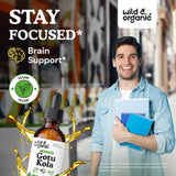 Wild & Organic Gotu Kola tincture pipette-doseuse pour dosage précis et facile