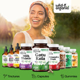 Wild & Organic Gotu Kola — routine quotidienne, capsules faciles à prendre.