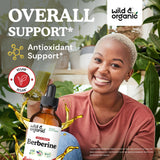 Gouttes avec pipette Wild & Organic Berberine, dosage pratique.