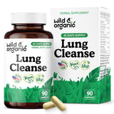 Capsules Wild & Organic Lung Cleanse en bouteille, soutien pulmonaire naturel