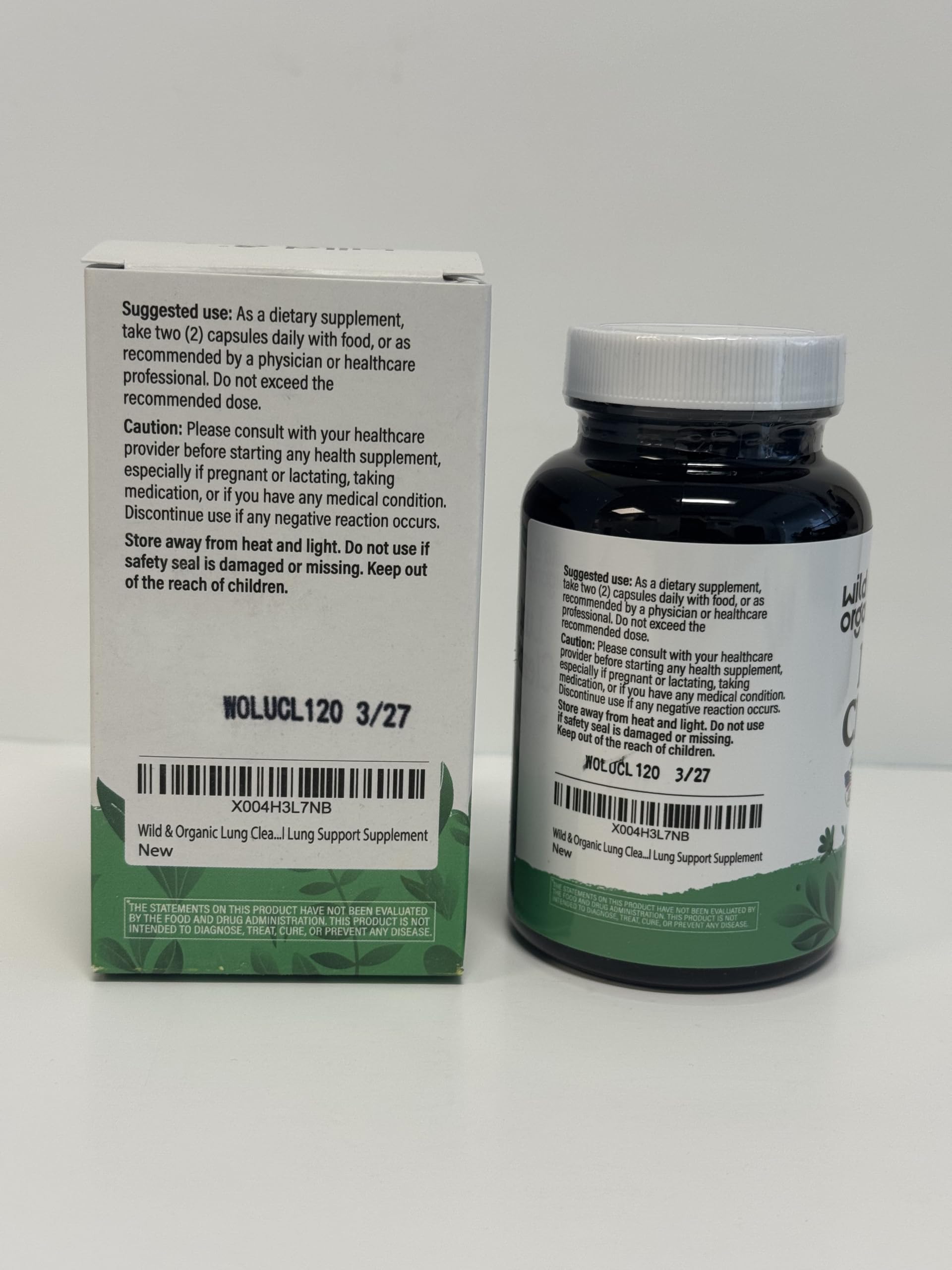 Wild & Organic Lung Cleanse: capsules faciles à avaler pour une routine pratique.