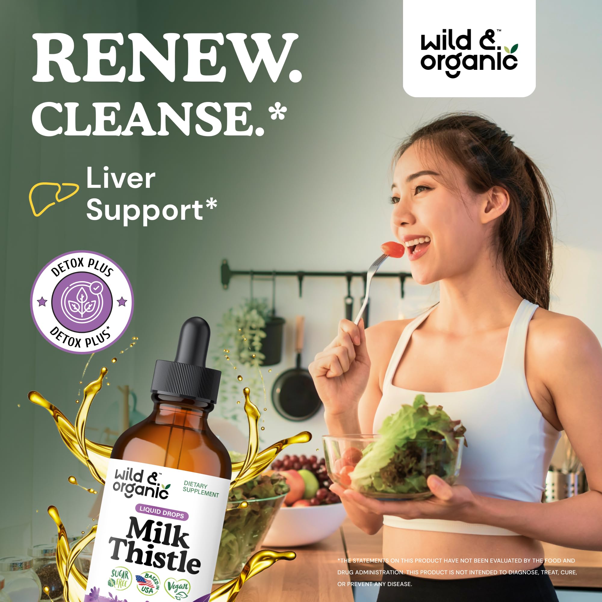 Étiquette claire Wild & Organic Milk Thistle garantit la traçabilité