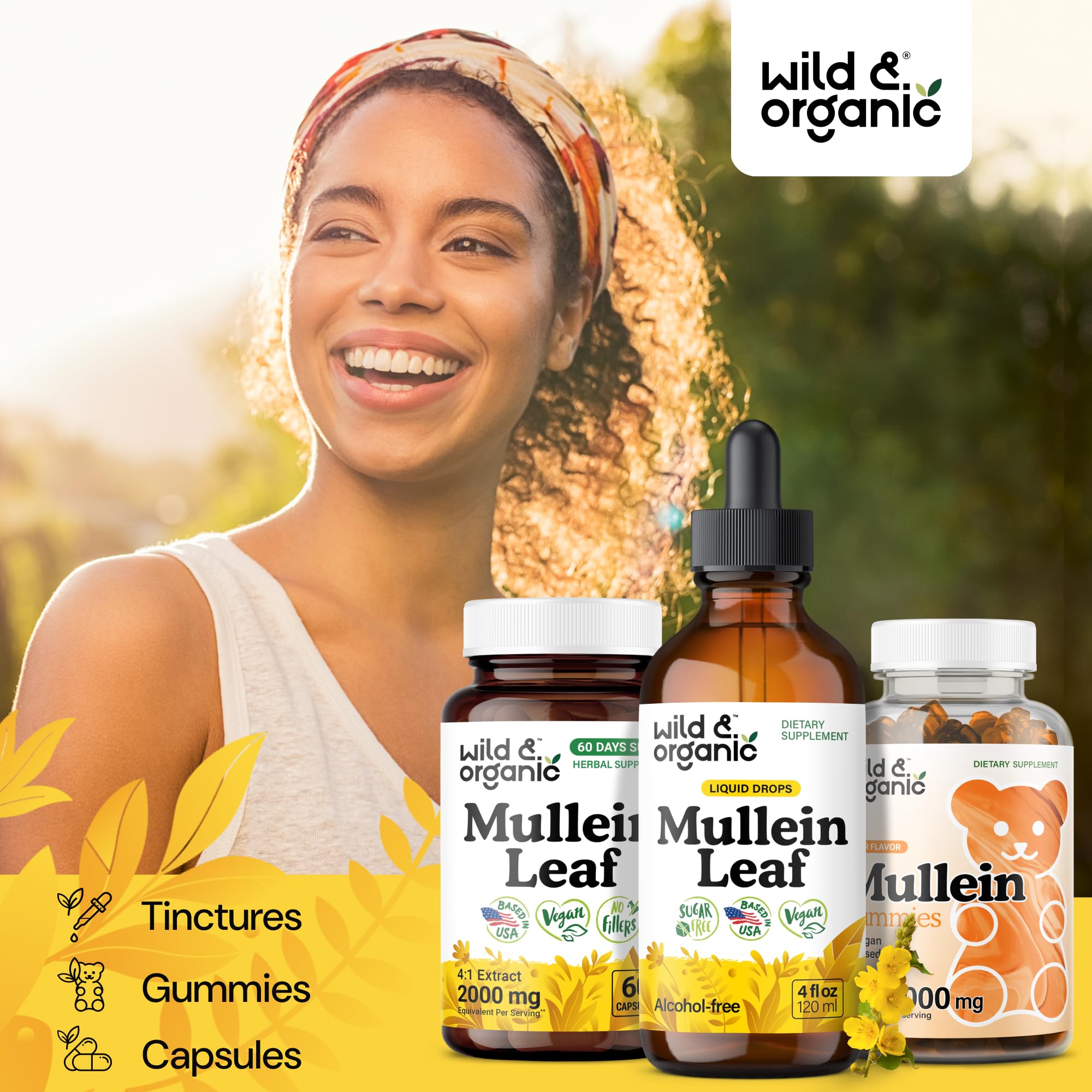 Verre ambré Wild & Organic Molène gouttes, meilleure conservation des actifs.