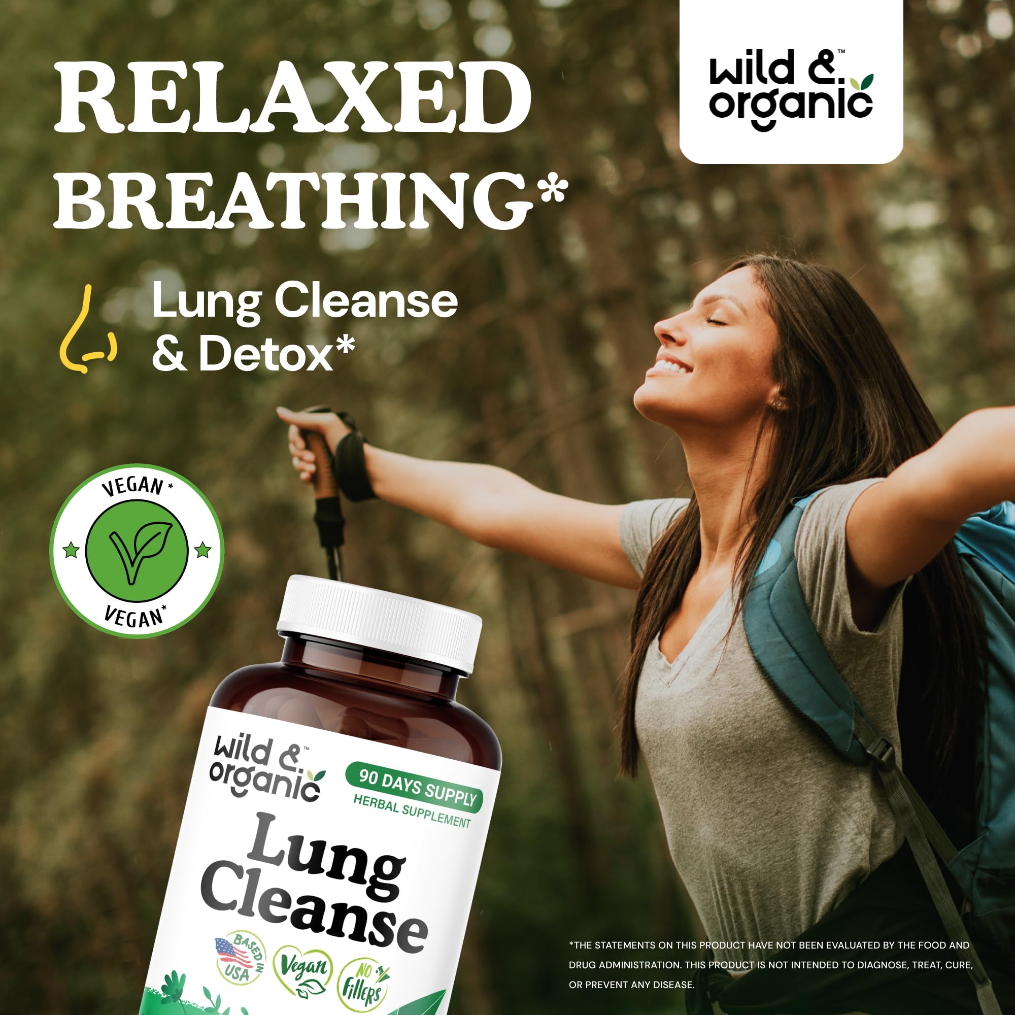 Gros plan sur les capsules Wild & Organic pour les poumons
