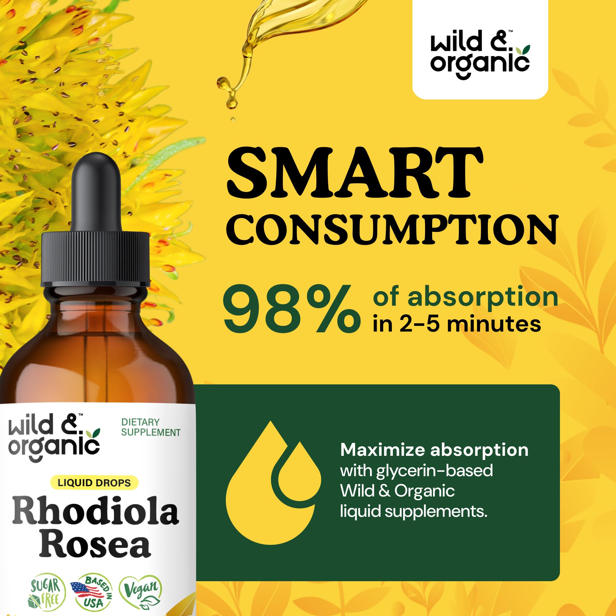 Flacon translucide prêt à l’emploi pour la teinture rhodiola