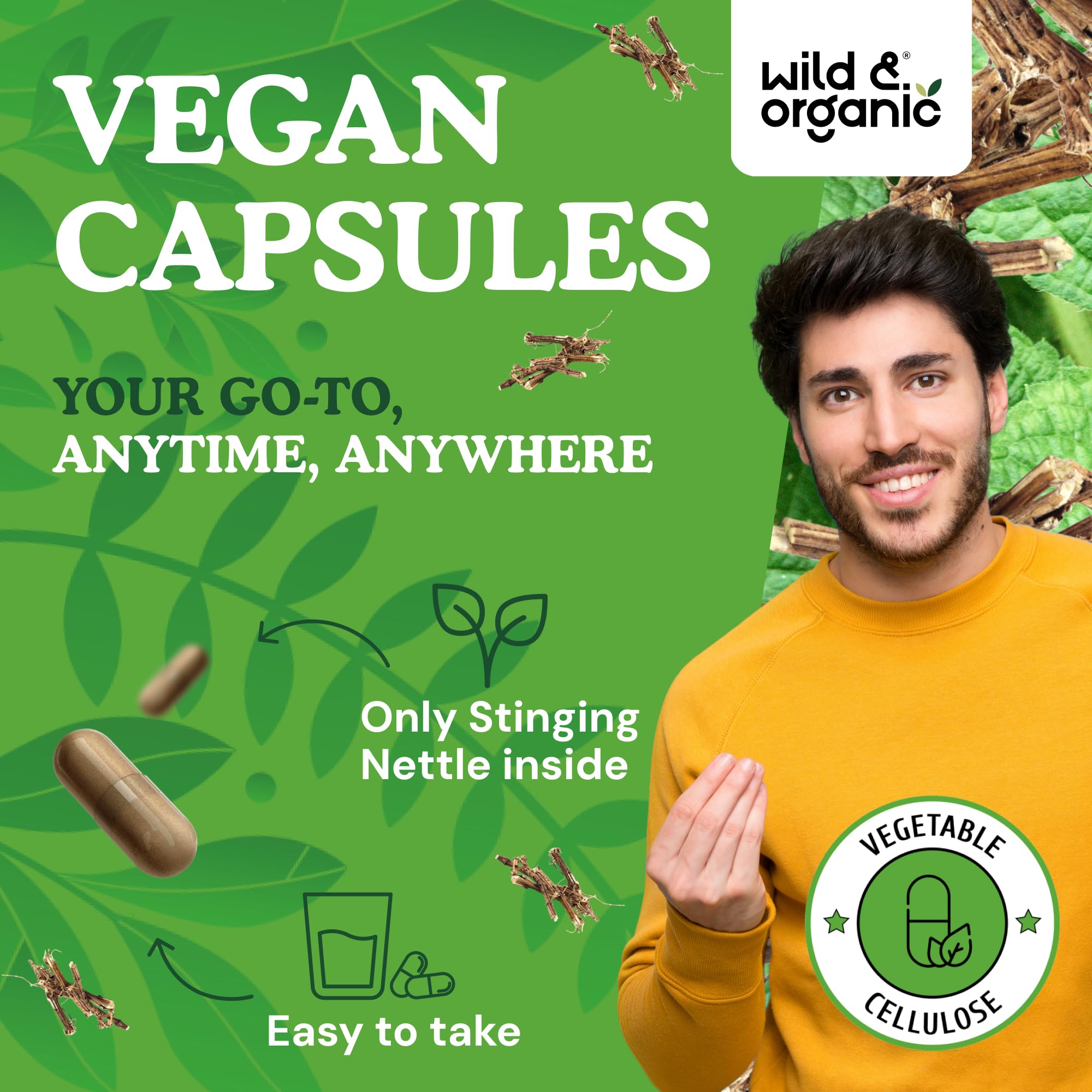 Wild & Organic Capsules faciles à prendre pour usage quotidien.