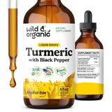 Wild & Organic teinture-curcuma-bouteille: facile à ajouter à vos boissons quotidiennes.