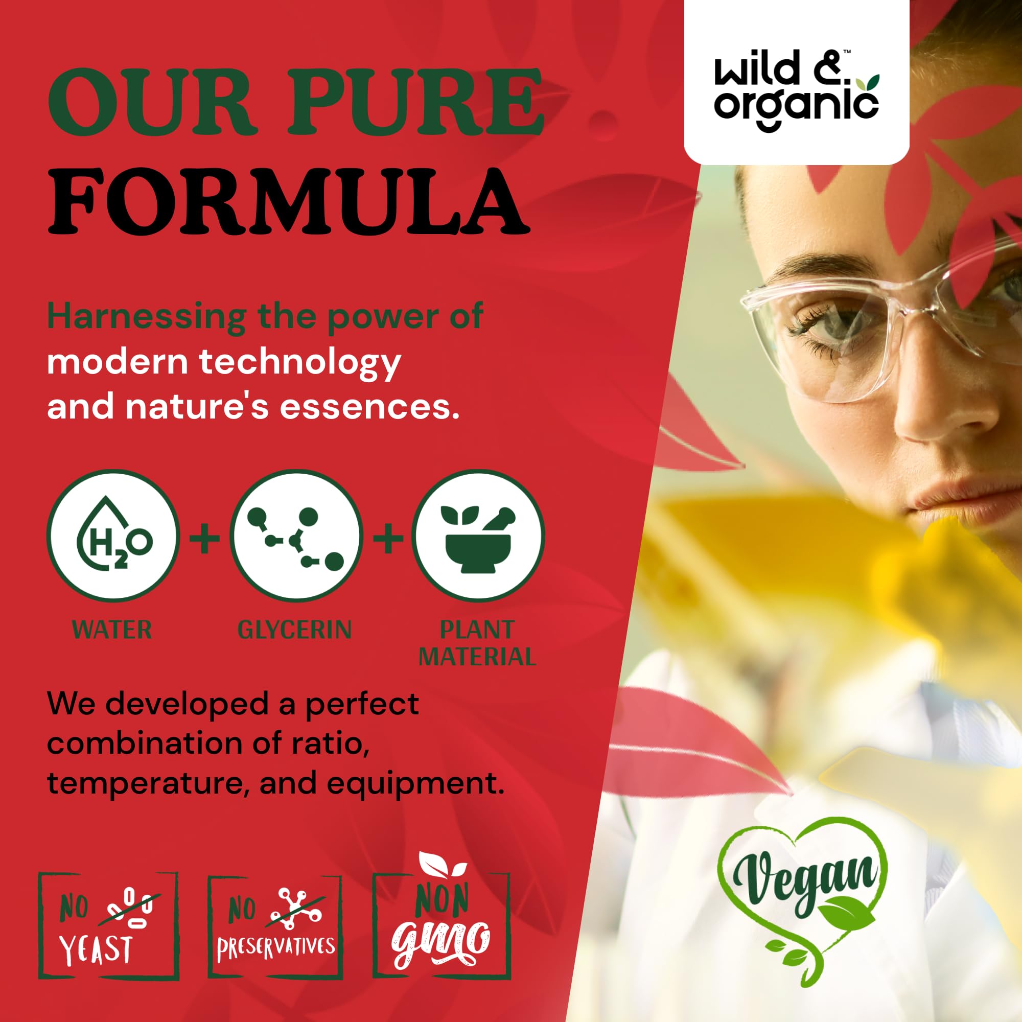 Utilisation facile Wild & Organic, deux prises par jour