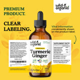 Wild & Organic Utilisation Quotidienne Curcuma Gingembre : gouttes faciles, routine bien-être.